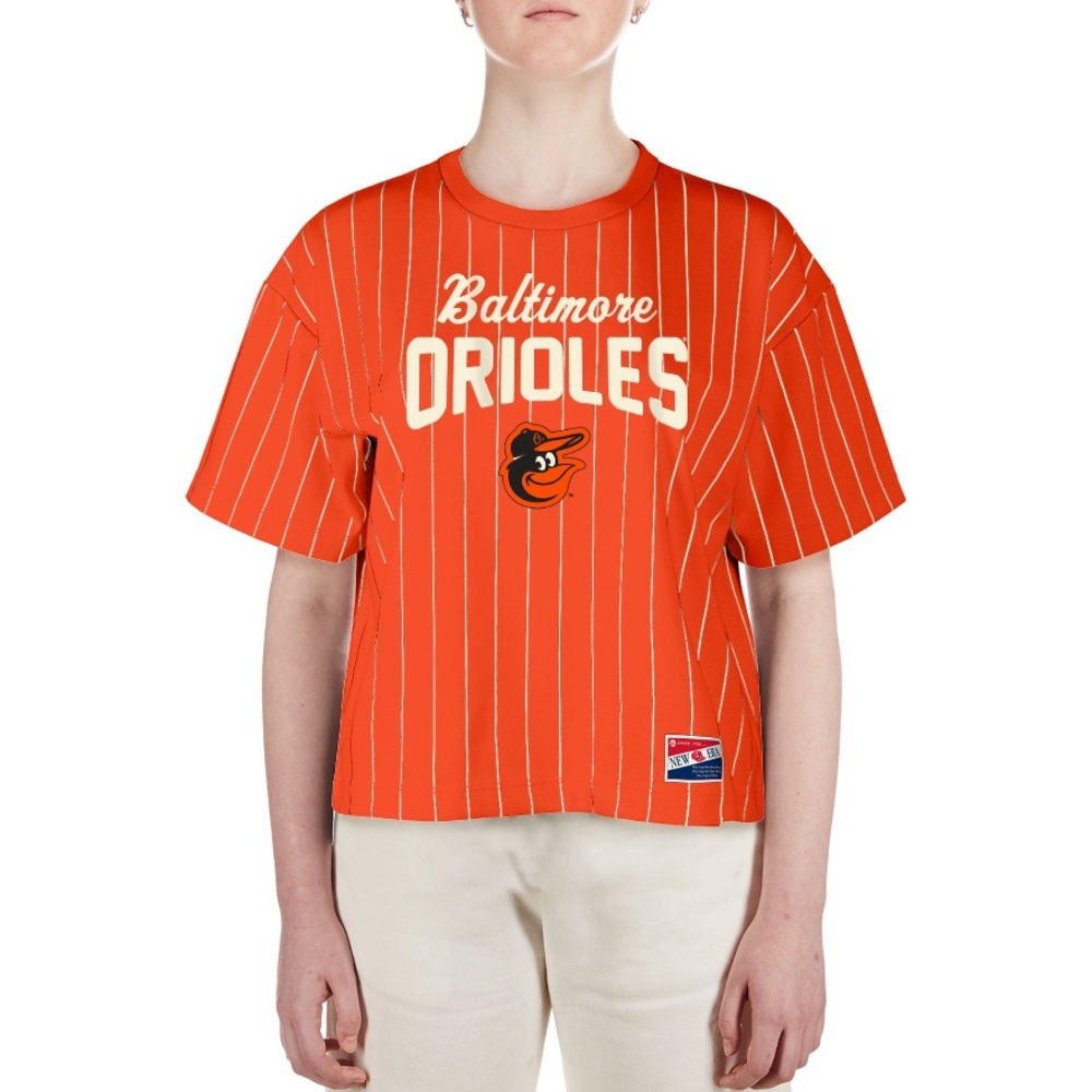 NWT New Era Women’s Baltimore Orioles Orange Throwback T-Shirt